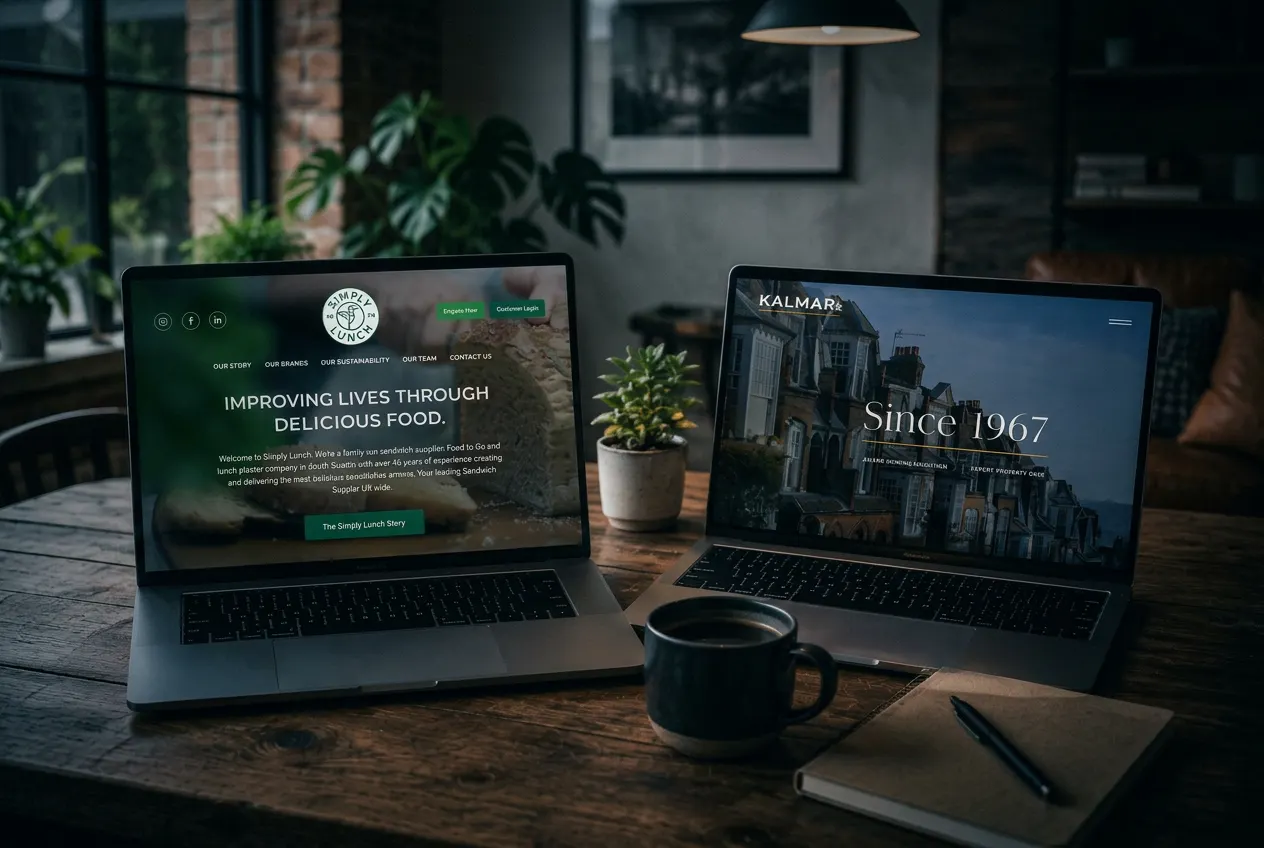 Designer building a website