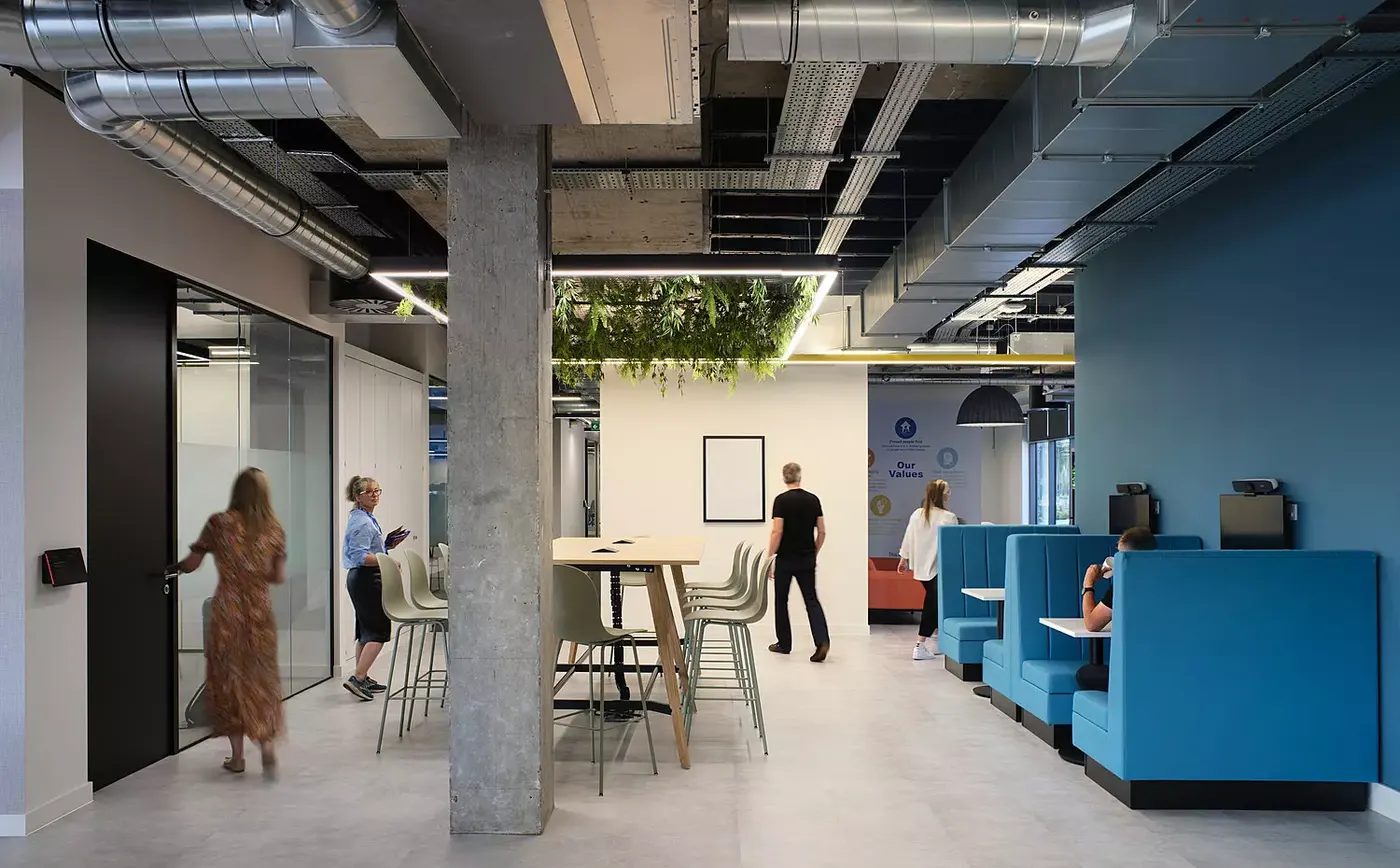 Modern UK tech workspace — B2B SaaS environment