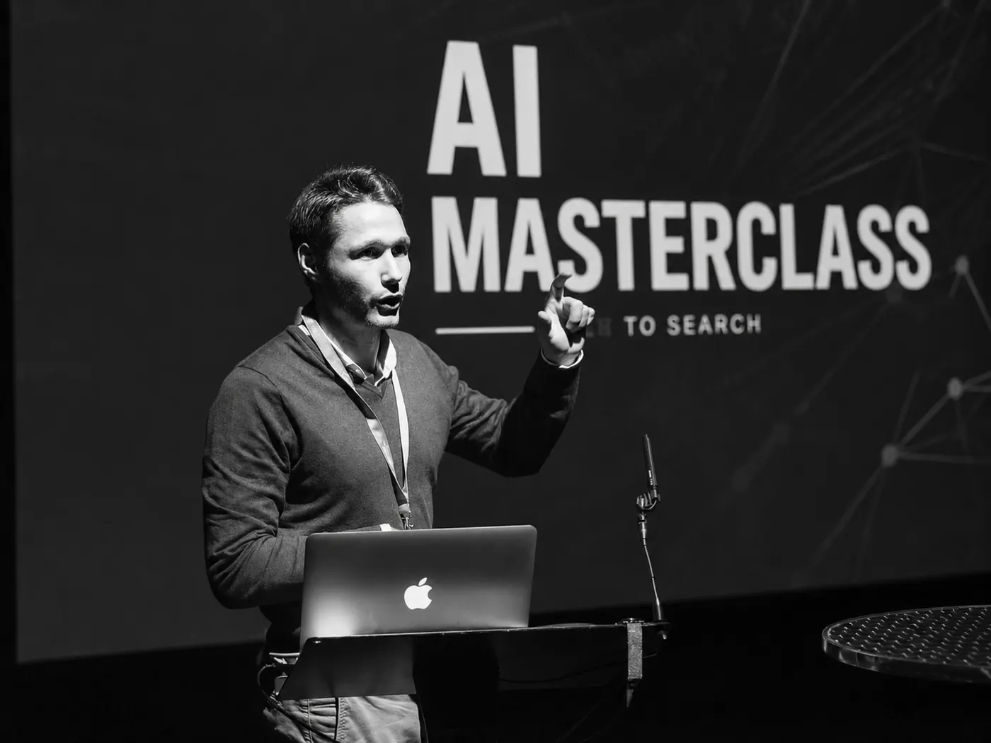 Digital Munkey founder presenting at an AI Masterclass event