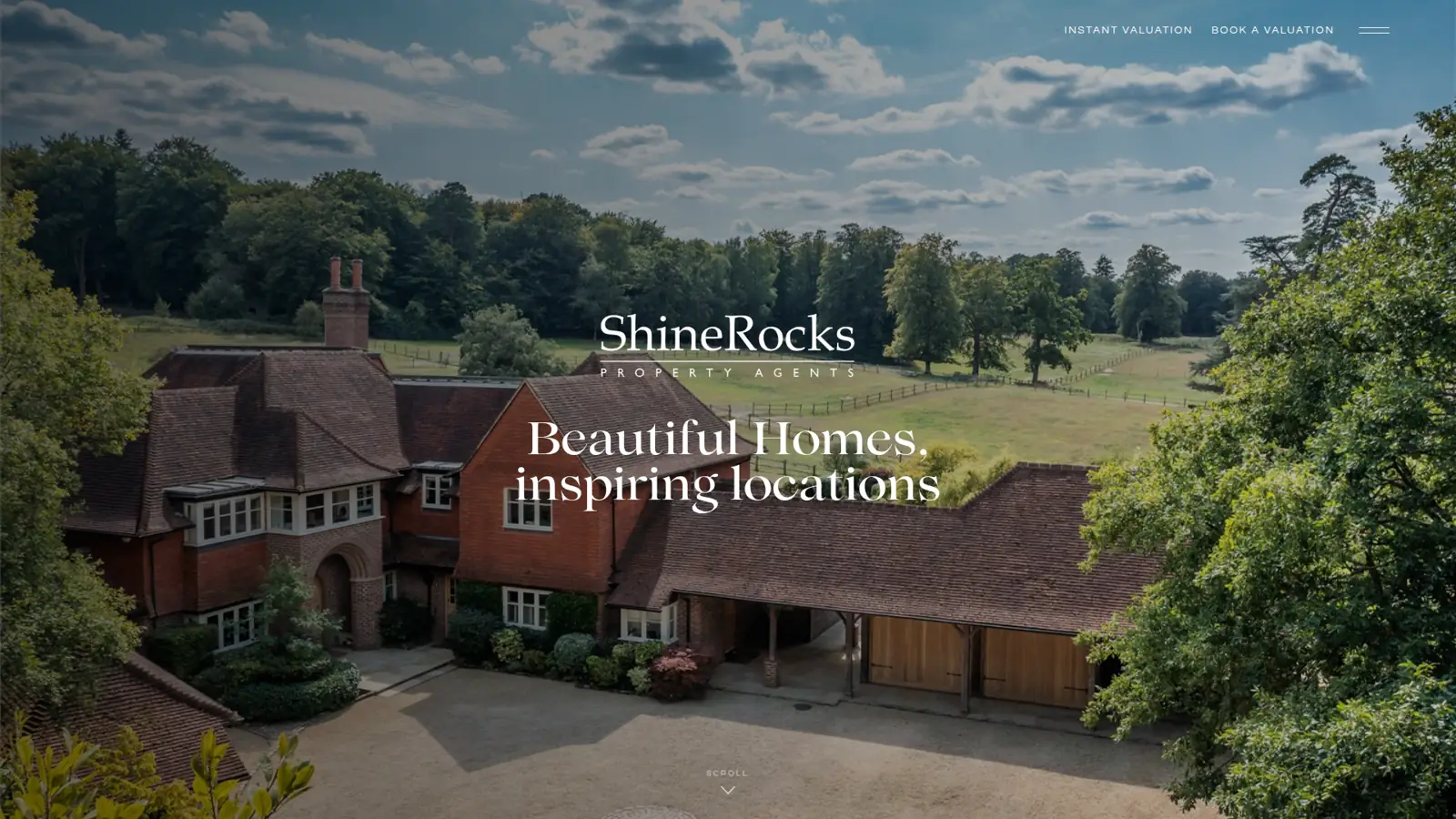 Shinerocks website on desktop
